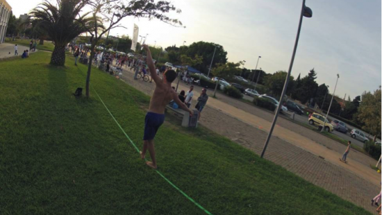 Slackline: la palestra in un sacchetto