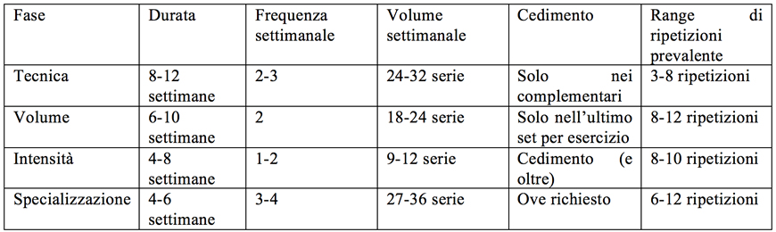 specializzazioen gruppi muscolari