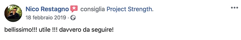 Project Strength facebook recensione