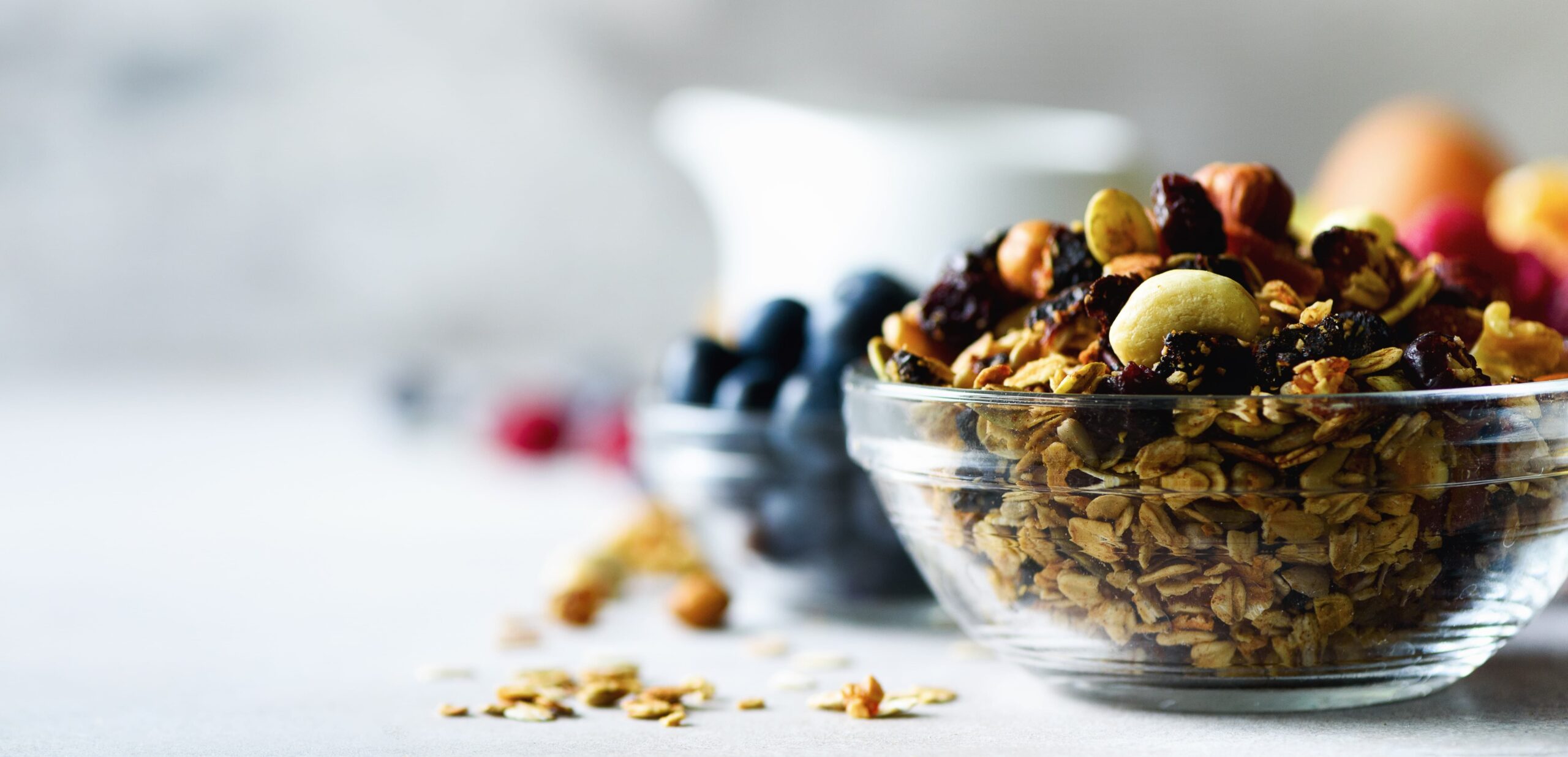 ciotola con cereali con fibre alimentari