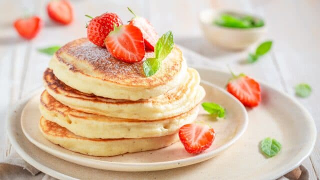 colazione proteica dolce con pancake