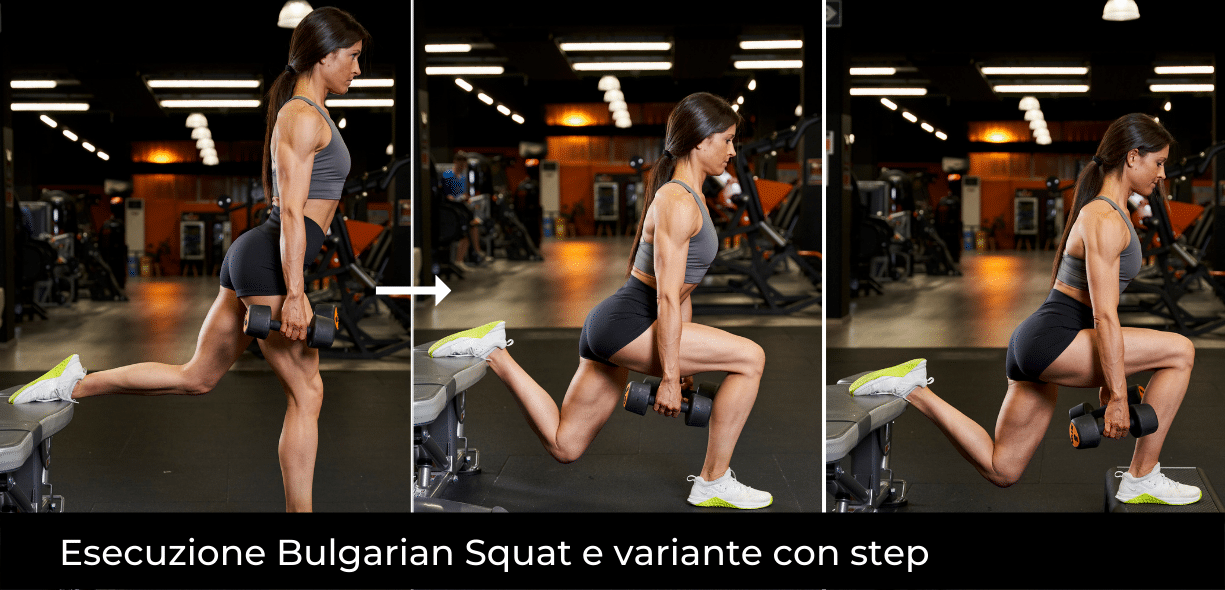 esecuzione squat bulgaro