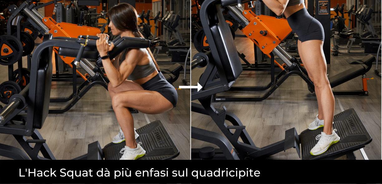 hack squat per i glutei