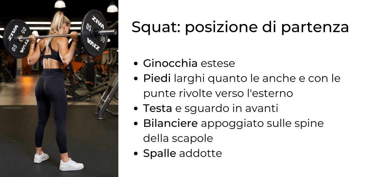 Squat posizione di partenza