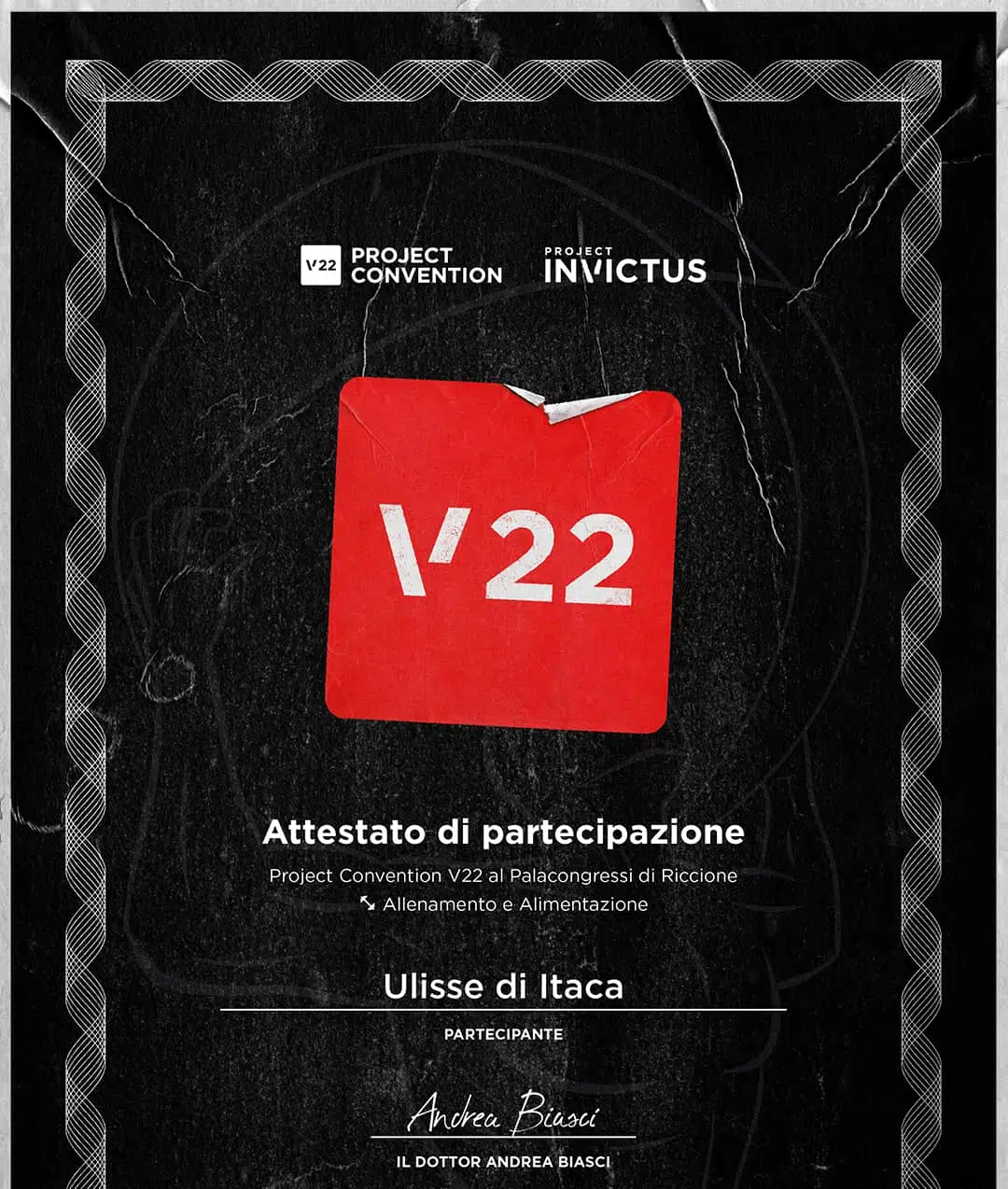 Project Convention V22 Attestato