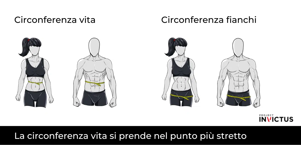 circonferenza vita e fianchi