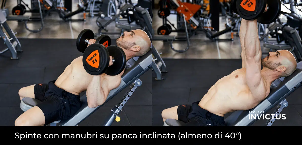 esercizi petto con manubri