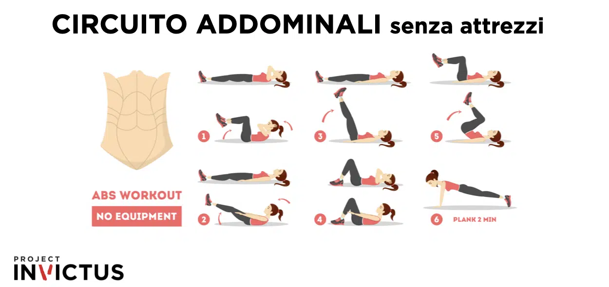 Addominali senza attrezzi
