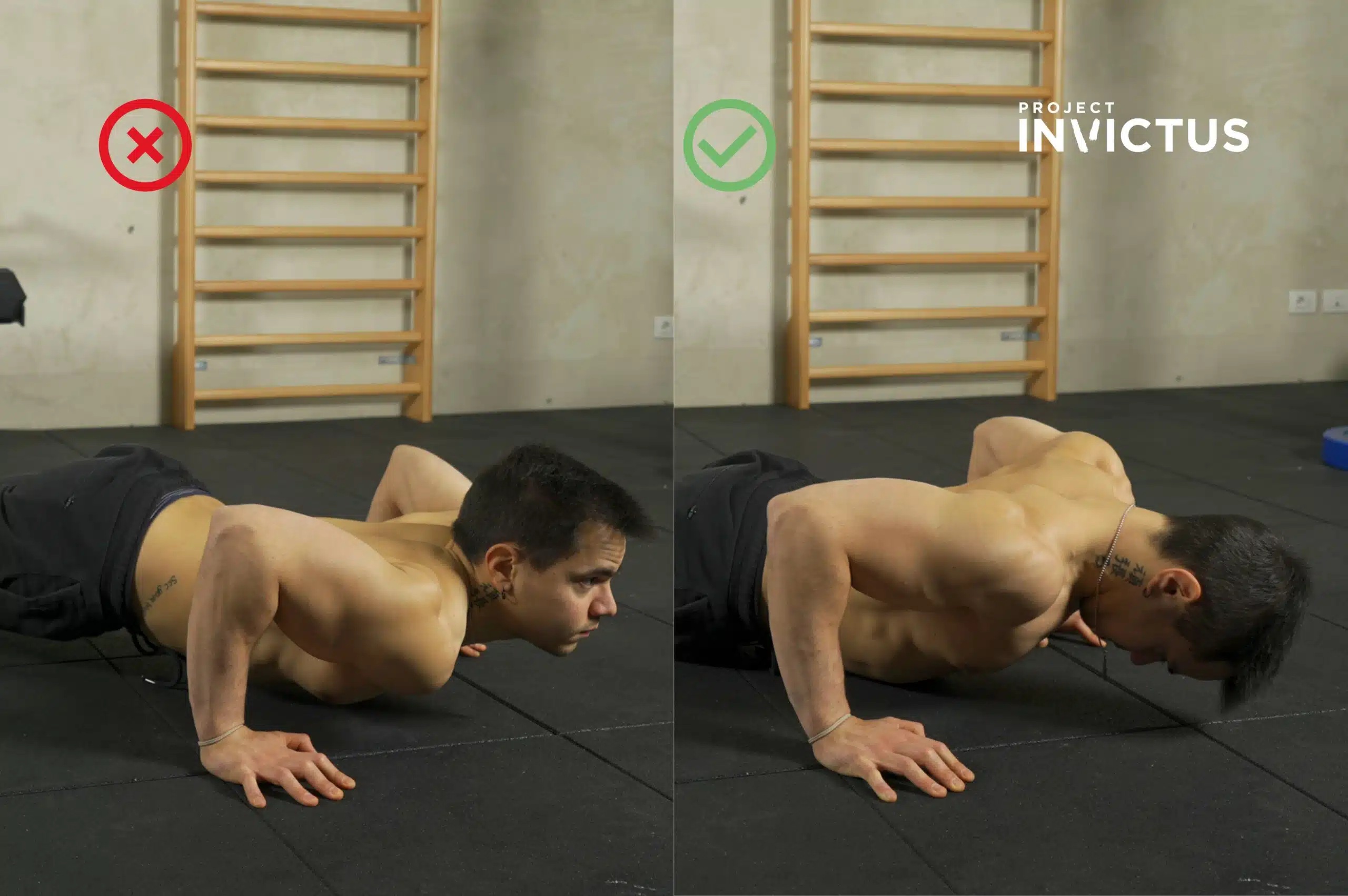 push up stretti errore