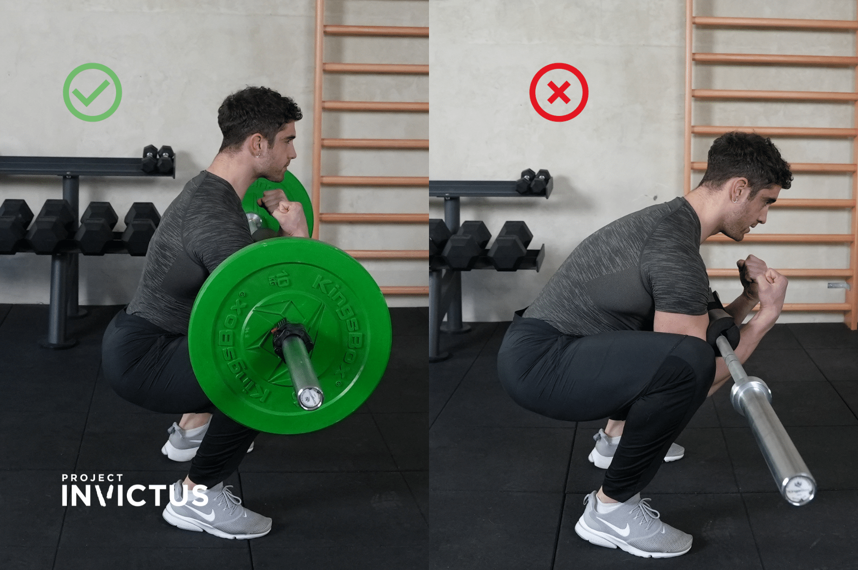 Zercher Squat flessione busto